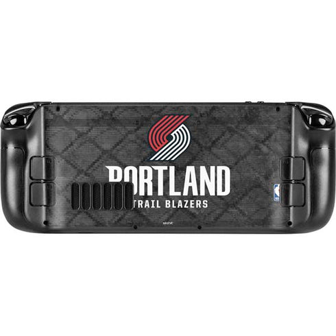 NBA Portland Trail Blazers Dark Rust Steam Deck Handheld Gaming Computer Skin