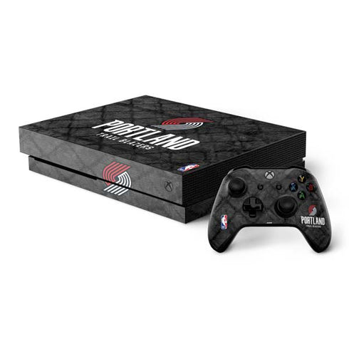 NBA Portland Trail Blazers Dark Rust Xbox One X Bundle Skin