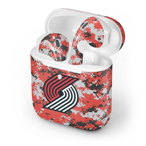 NBA Portland Trail Blazers Digi Camo Apple AirPods 2 Skin