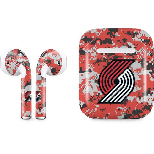 NBA Portland Trail Blazers Digi Camo Apple AirPods Skin