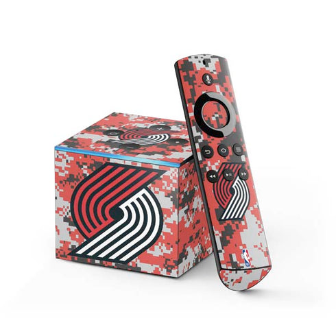 NBA Portland Trail Blazers Digi Camo Fire TV Cube Skin