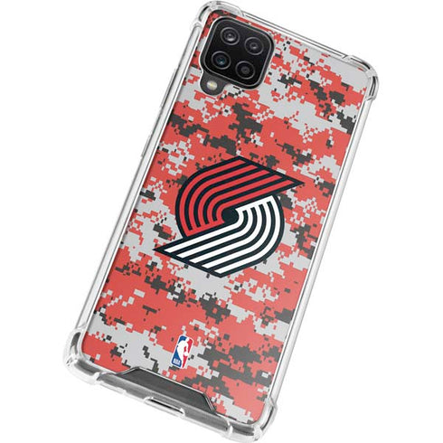NBA Portland Trail Blazers Digi Camo Galaxy A12 Clear Case