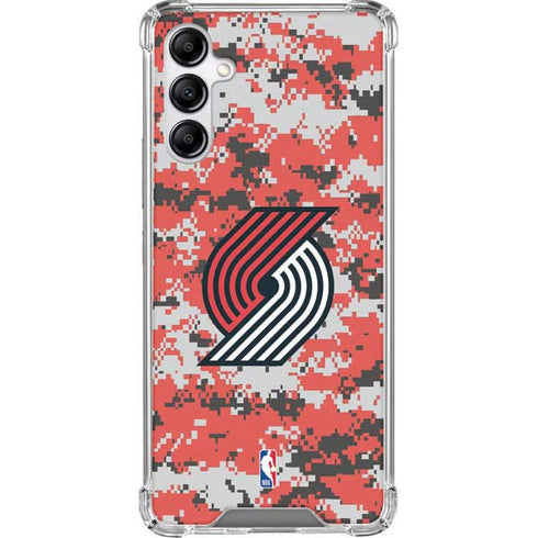 NBA Portland Trail Blazers Digi Camo Galaxy A14 5G Clear Case