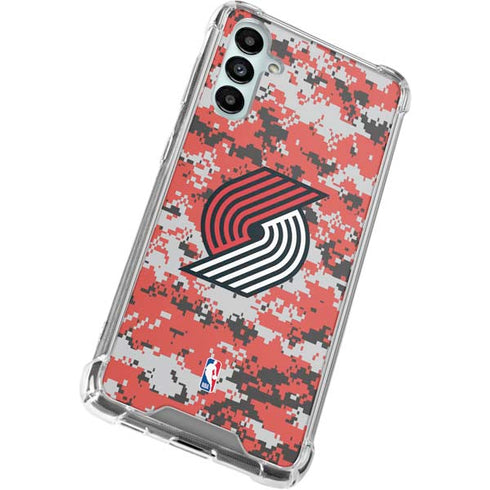 NBA Portland Trail Blazers Digi Camo Galaxy A14 5G Clear Case