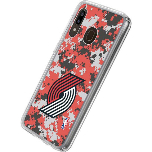 NBA Portland Trail Blazers Digi Camo Galaxy A20 Clear Case