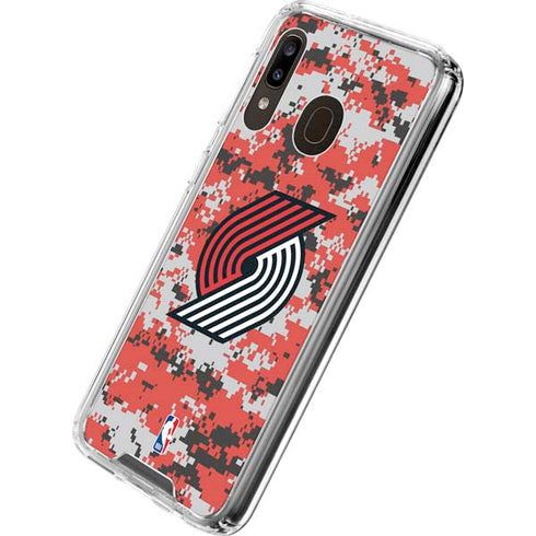 NBA Portland Trail Blazers Digi Camo Galaxy A30 Clear Case