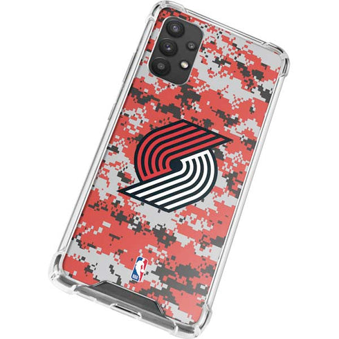 NBA Portland Trail Blazers Digi Camo Galaxy A32 5G Clear Case