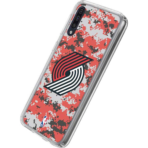 NBA Portland Trail Blazers Digi Camo Galaxy A50 Clear Case