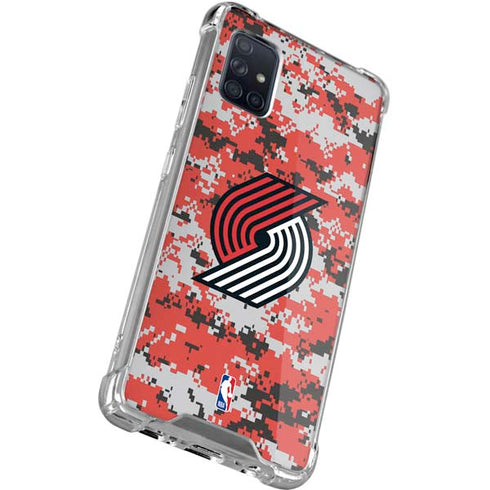NBA Portland Trail Blazers Digi Camo Galaxy A51 5G Clear Case