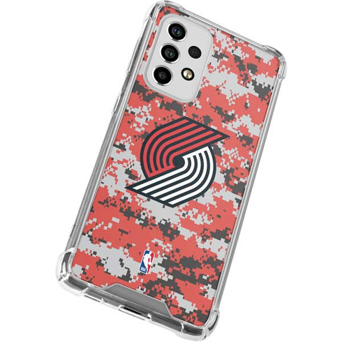 NBA Portland Trail Blazers Digi Camo Galaxy A53 5G Clear Case