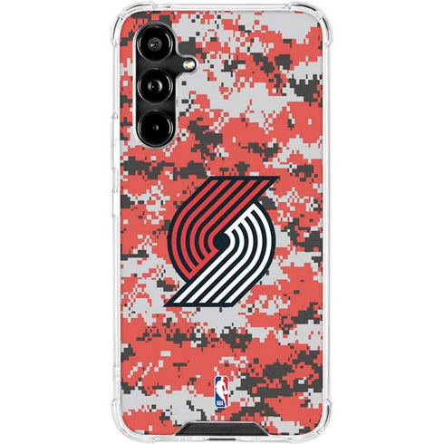 NBA Portland Trail Blazers Digi Camo Galaxy A54 5G Clear Case