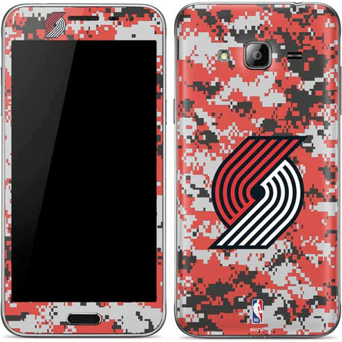 NBA Portland Trail Blazers Digi Camo Galaxy J3 Skin