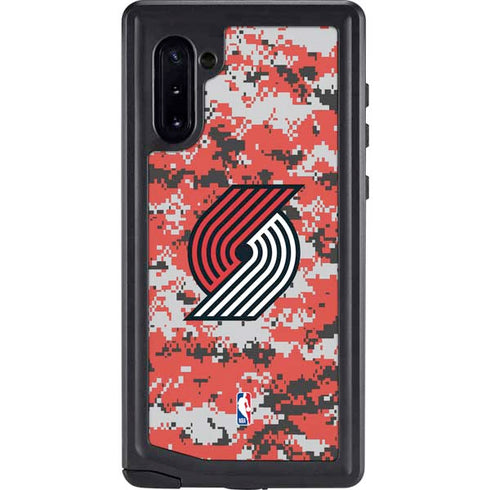 NBA Portland Trail Blazers Digi Camo Galaxy Note 10 Waterproof Case