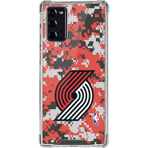 NBA Portland Trail Blazers Digi Camo Galaxy Note20 5G Clear Case