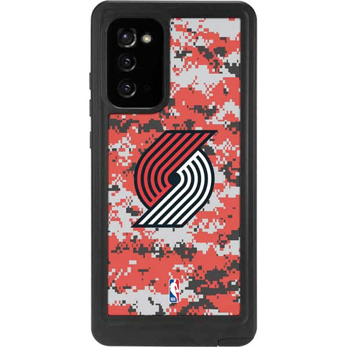 NBA Portland Trail Blazers Digi Camo Galaxy Note20 5G Waterproof Case