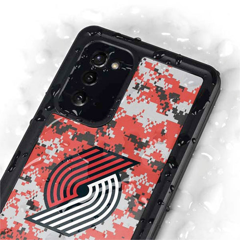 NBA Portland Trail Blazers Digi Camo Galaxy Note20 5G Waterproof Case