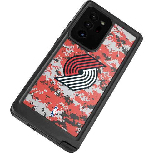 NBA Portland Trail Blazers Digi Camo Galaxy Note20 Ultra 5G Waterproof Case
