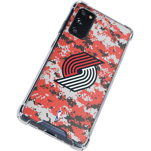 NBA Portland Trail Blazers Digi Camo Galaxy S20 FE Clear Case