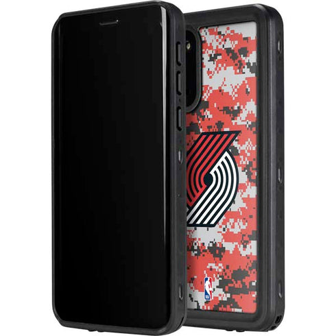 NBA Portland Trail Blazers Digi Camo Galaxy S20 Plus Waterproof Case