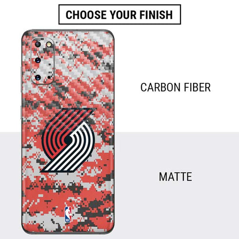 NBA Portland Trail Blazers Digi Camo Galaxy S20 Skin