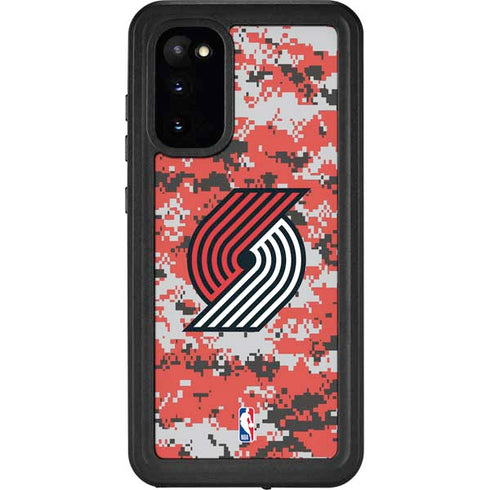 NBA Portland Trail Blazers Digi Camo Galaxy S20 Waterproof Case