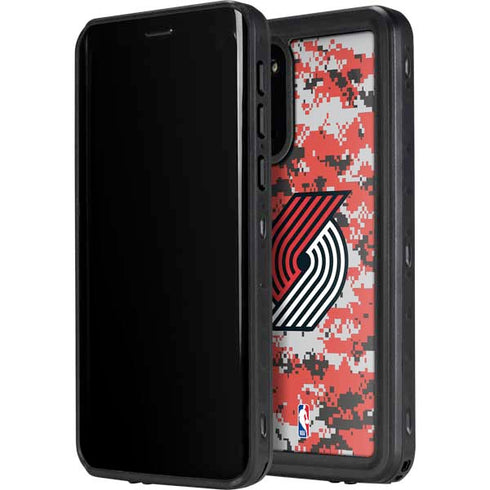 NBA Portland Trail Blazers Digi Camo Galaxy S20 Waterproof Case