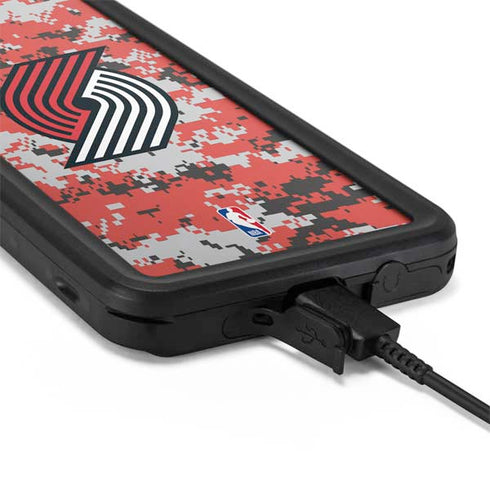 NBA Portland Trail Blazers Digi Camo Galaxy S20 Waterproof Case