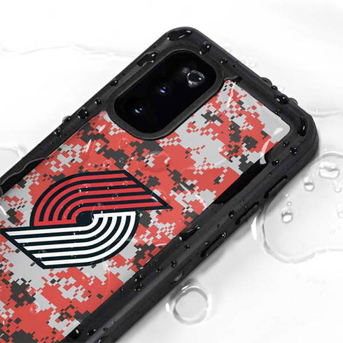NBA Portland Trail Blazers Digi Camo Galaxy S20 Waterproof Case