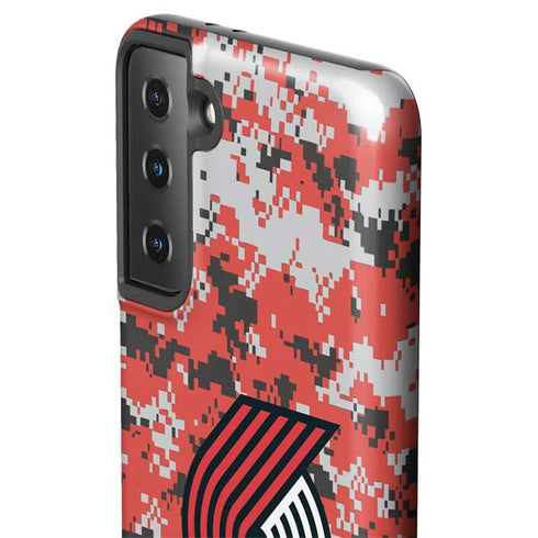 NBA Portland Trail Blazers Digi Camo Galaxy S21 Plus 5G Pro Case