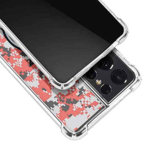 NBA Portland Trail Blazers Digi Camo Galaxy S21 Ultra 5G Clear Case