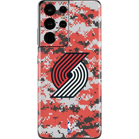 NBA Portland Trail Blazers Digi Camo Galaxy S21 Ultra 5G Skin