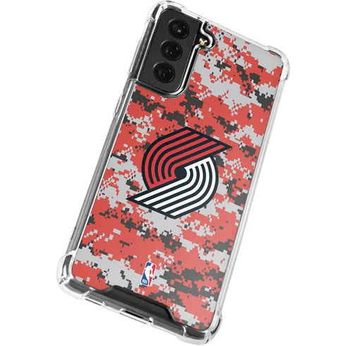 NBA Portland Trail Blazers Digi Camo Galaxy S22 Plus Clear Case