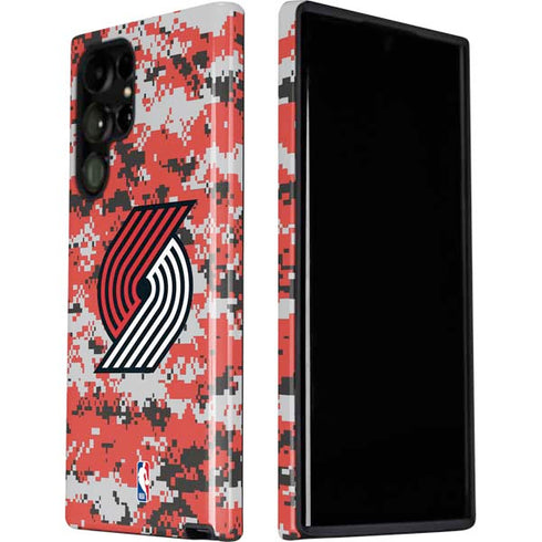 NBA Portland Trail Blazers Digi Camo Galaxy S22 Ultra Pro Case