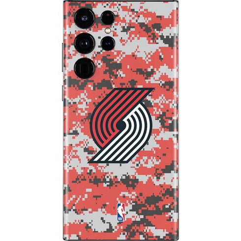 NBA Portland Trail Blazers Digi Camo Galaxy S22 Ultra Skin