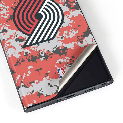 NBA Portland Trail Blazers Digi Camo Galaxy S22 Ultra Skin