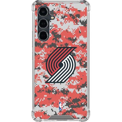 NBA Portland Trail Blazers Digi Camo Galaxy S23 FE Clear Case