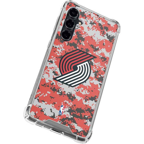 NBA Portland Trail Blazers Digi Camo Galaxy S23 FE Clear Case