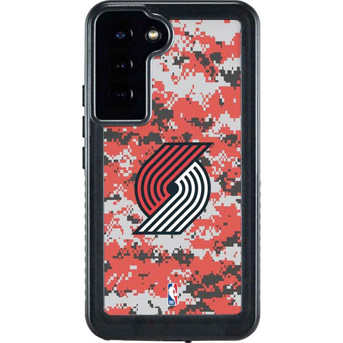 NBA Portland Trail Blazers Digi Camo Galaxy S23 Plus Waterproof Case
