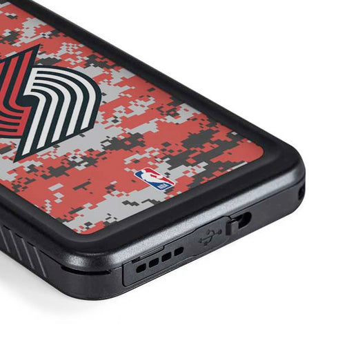 NBA Portland Trail Blazers Digi Camo Galaxy S23 Plus Waterproof Case