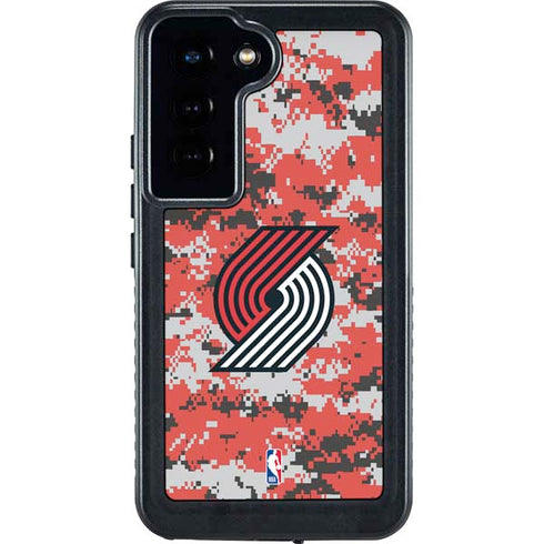 NBA Portland Trail Blazers Digi Camo Galaxy S23 Waterproof Case
