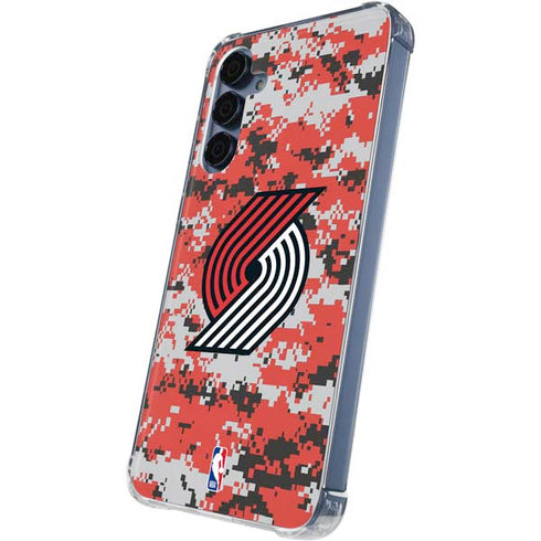 NBA Portland Trail Blazers Digi Camo Galaxy S24 Clear Case