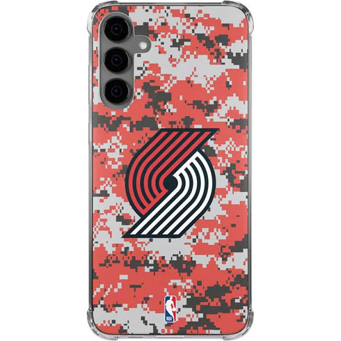 NBA Portland Trail Blazers Digi Camo Galaxy S24 Plus Clear Case