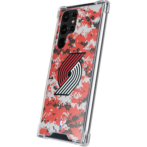 NBA Portland Trail Blazers Digi Camo Galaxy S24 Ultra Clear Case