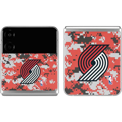 NBA Portland Trail Blazers Digi Camo Galaxy Z Flip4 5G Skin