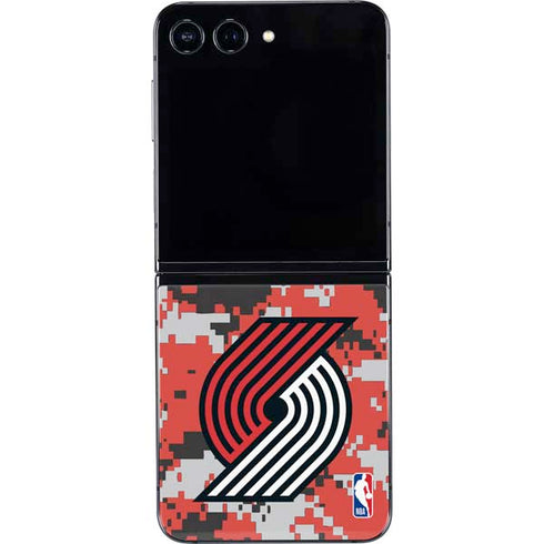 NBA Portland Trail Blazers Digi Camo Galaxy Z Flip5 5G Skin