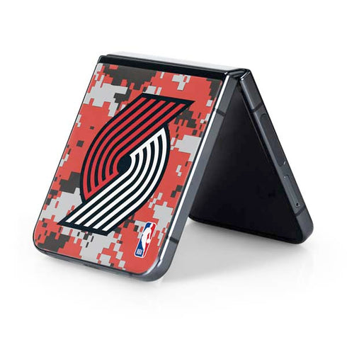 NBA Portland Trail Blazers Digi Camo Galaxy Z Flip5 5G Skin