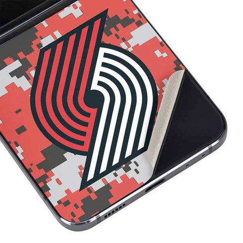 NBA Portland Trail Blazers Digi Camo Galaxy Z Flip5 5G Skin