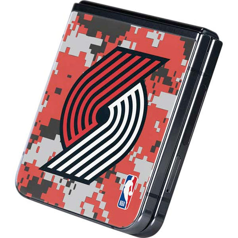 NBA Portland Trail Blazers Digi Camo Galaxy Z Flip5 5G Skin