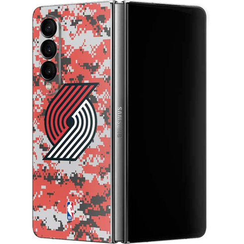 NBA Portland Trail Blazers Digi Camo Galaxy Z Fold4 5G Skin