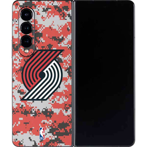 NBA Portland Trail Blazers Digi Camo Galaxy Z Fold4 5G Skin